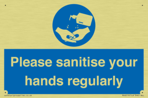 Please sanitise your hands regularly